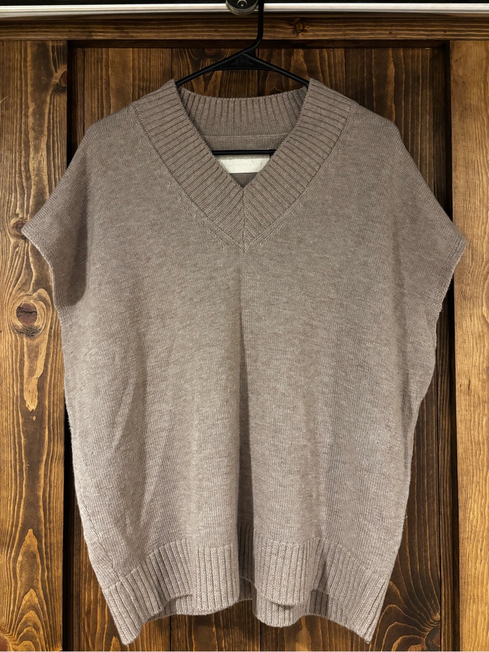 Roucha Wool Blend Sweater Sleeveless VNeck Large